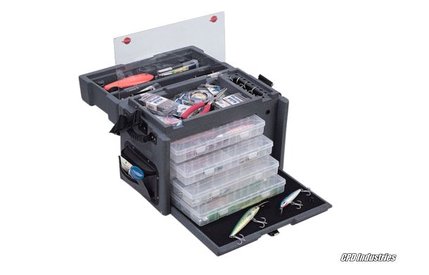SKB fishing equipment - tackle boxes, fighting belts, and fishing rod  transport case