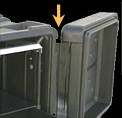 rack cases - compound hinge system